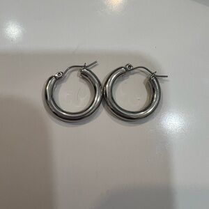 Chic Silver Hoop Earrings